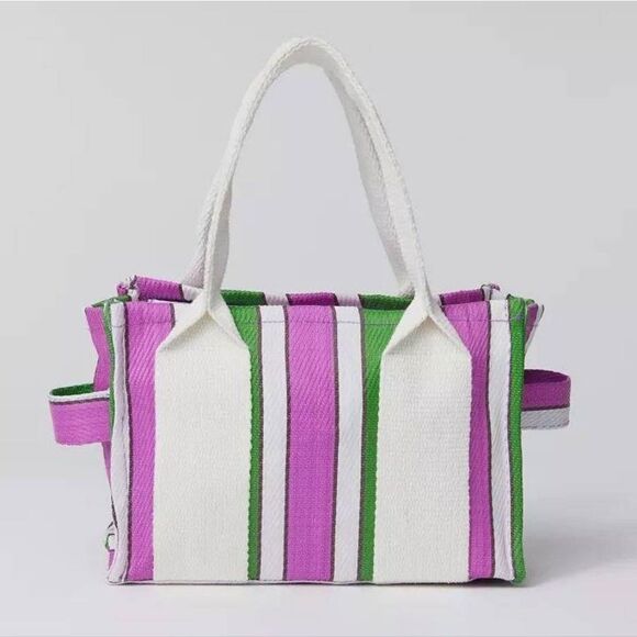 NWT Mini Stripe tote bag with Removable strap - Picture 3 of 6